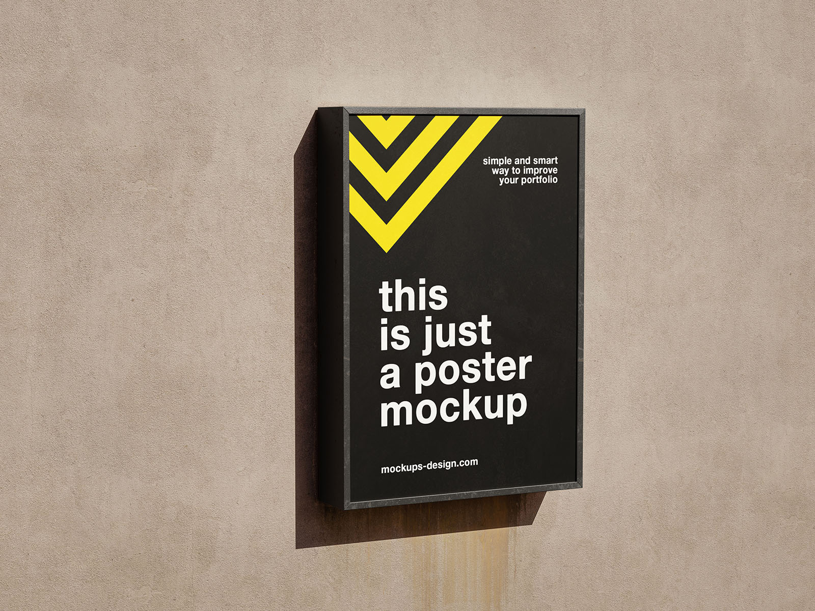 Poster frames on the wall mockup