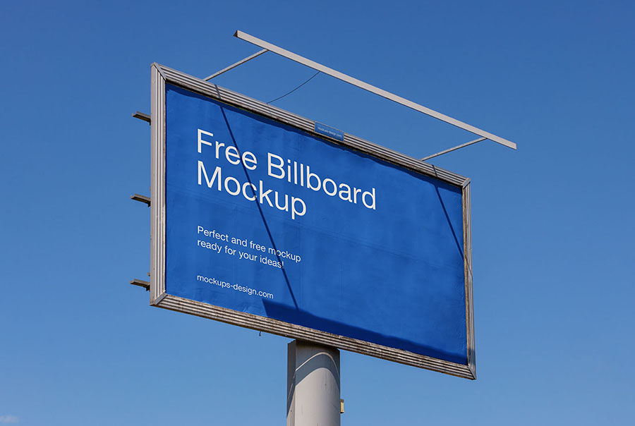 Blue sky billboard mockup