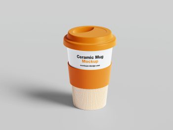 Mug with rubber band mockup - Mockups Design