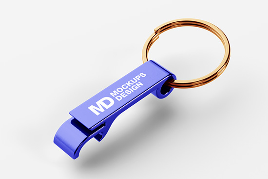 Free keychain opener mockup