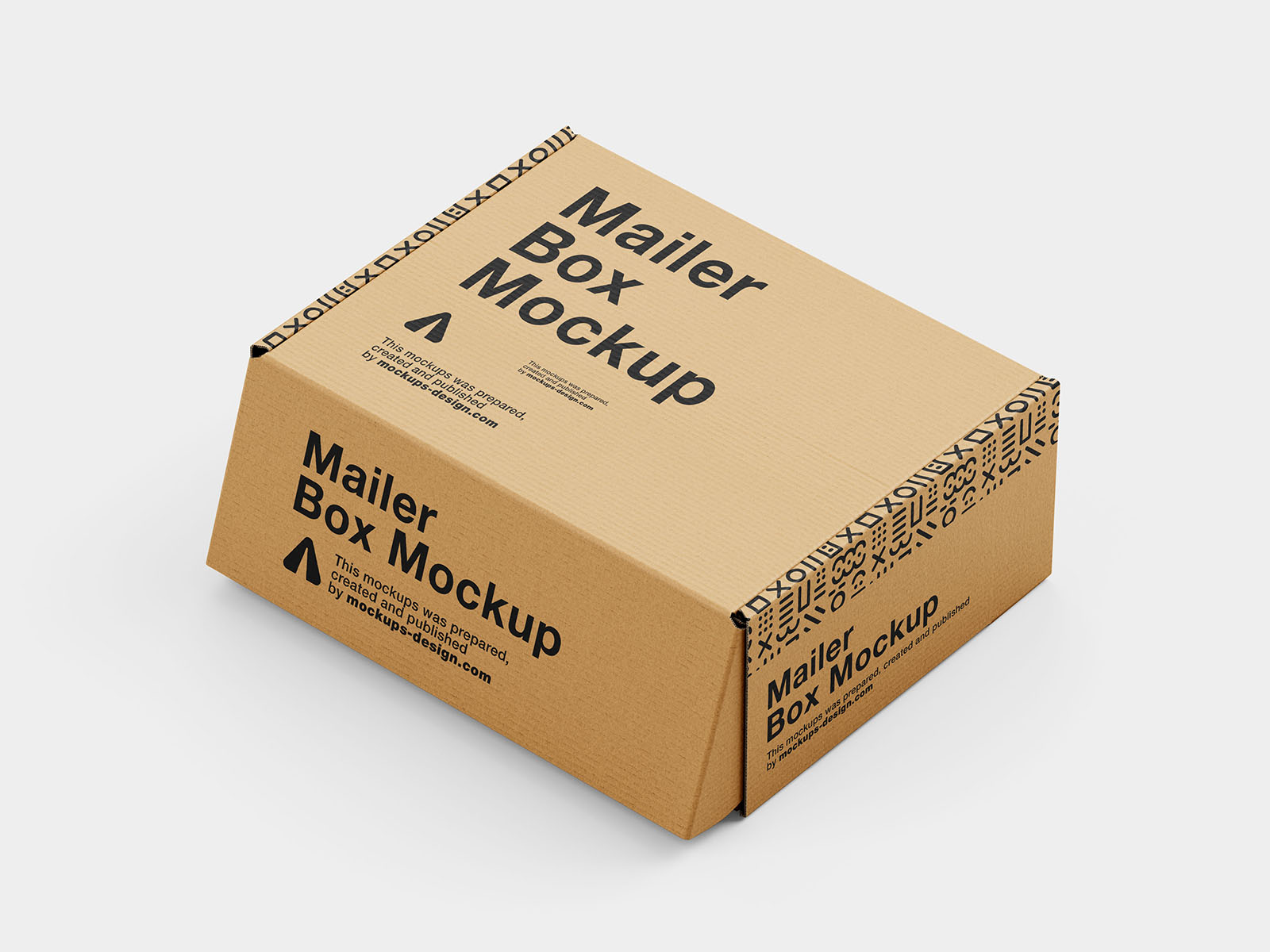 Free mailer box mockup