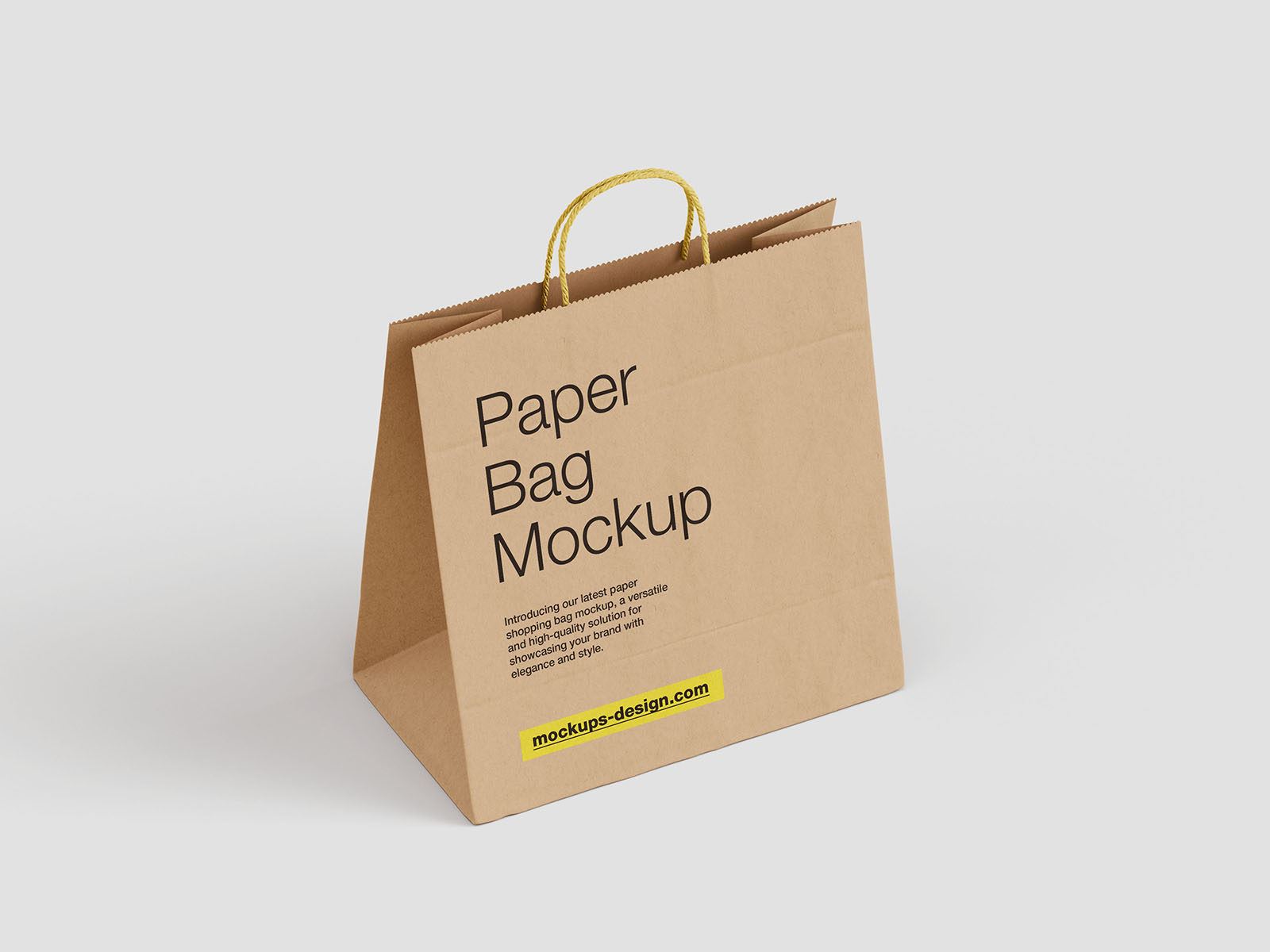 Paper shopping bag mockup