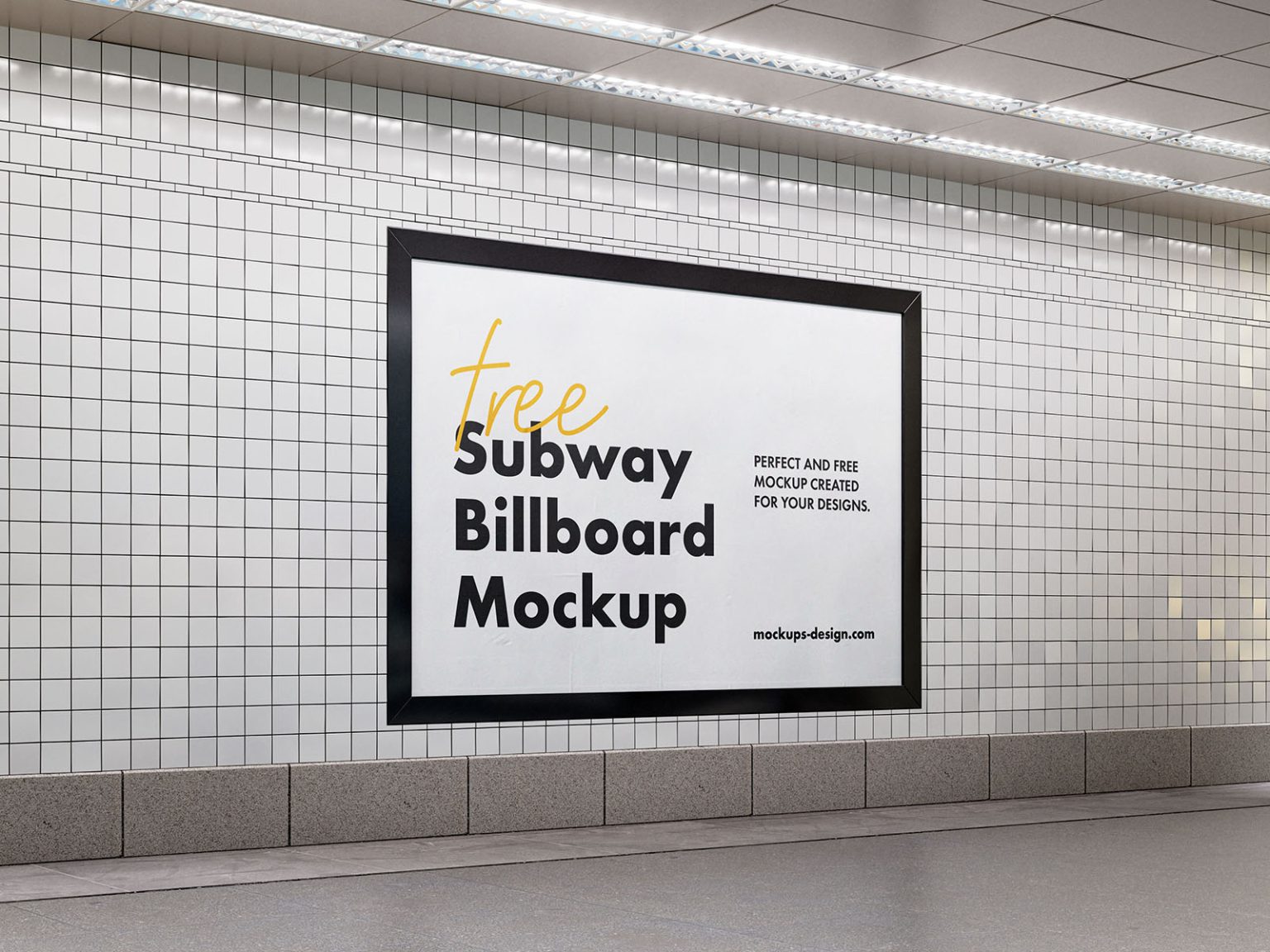 Subway billboard mockup - Mockups Design