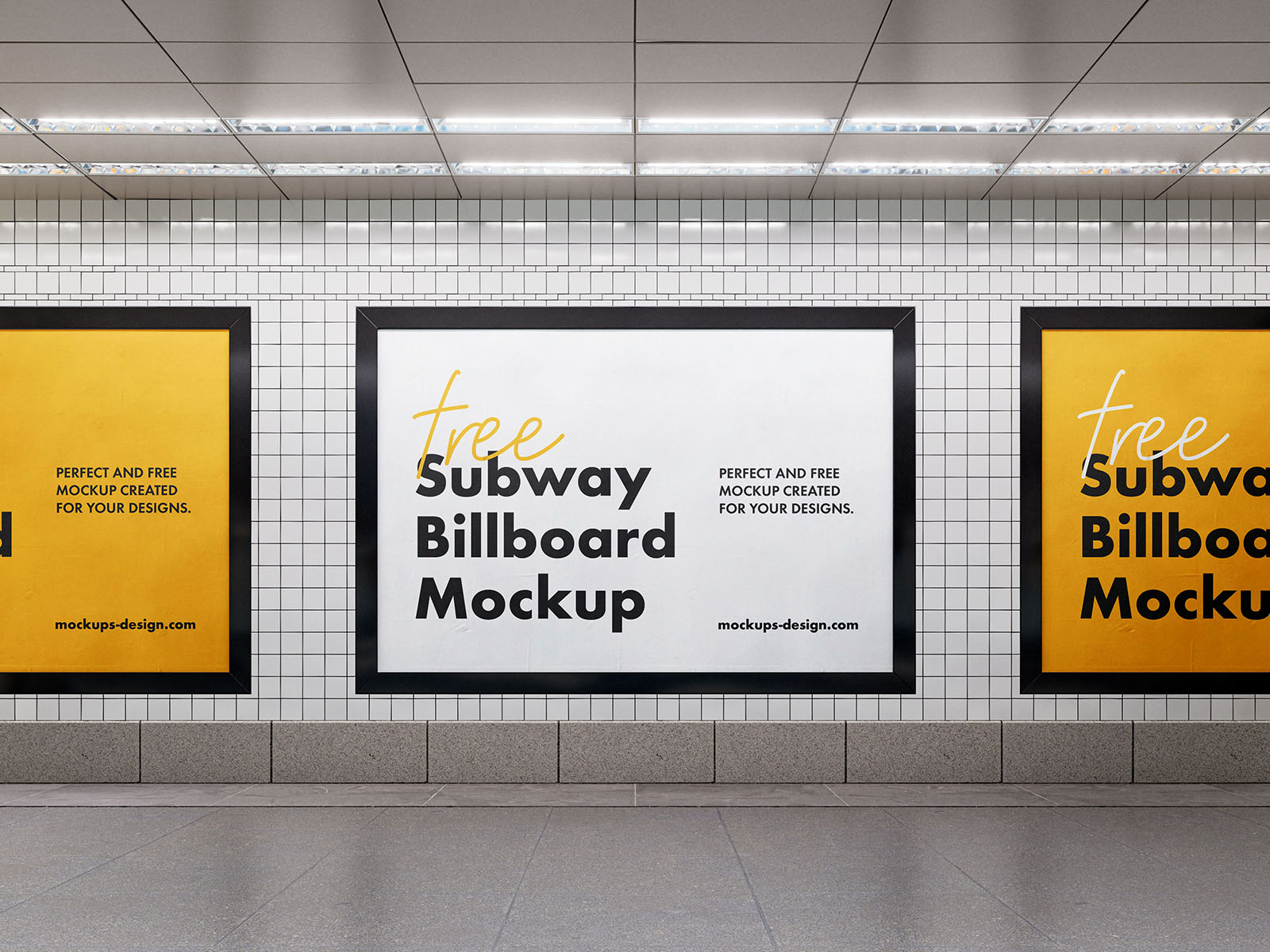 Subway billboard mockup