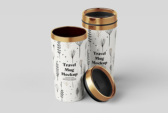 Travel mug mockup
