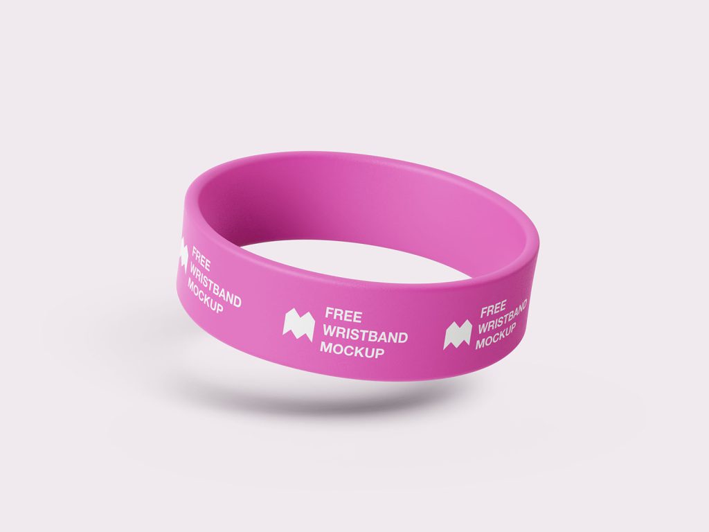 Wide silicone wristband mockup - Mockups Design