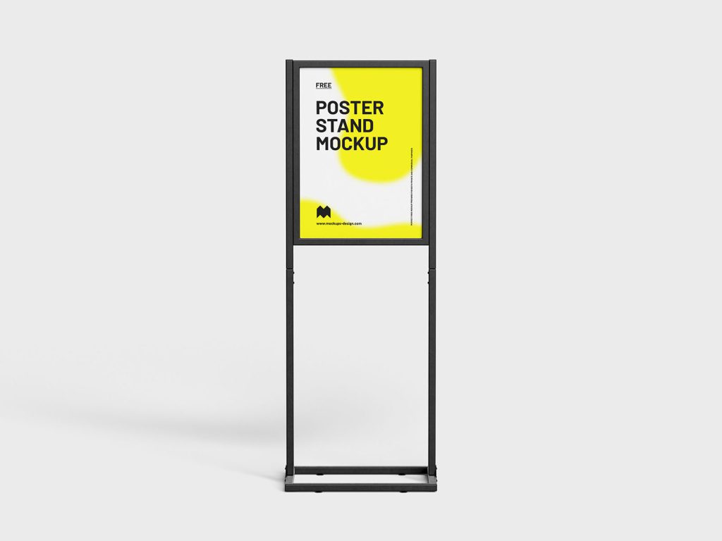 Poster metal frame stand mockup - Instant Download