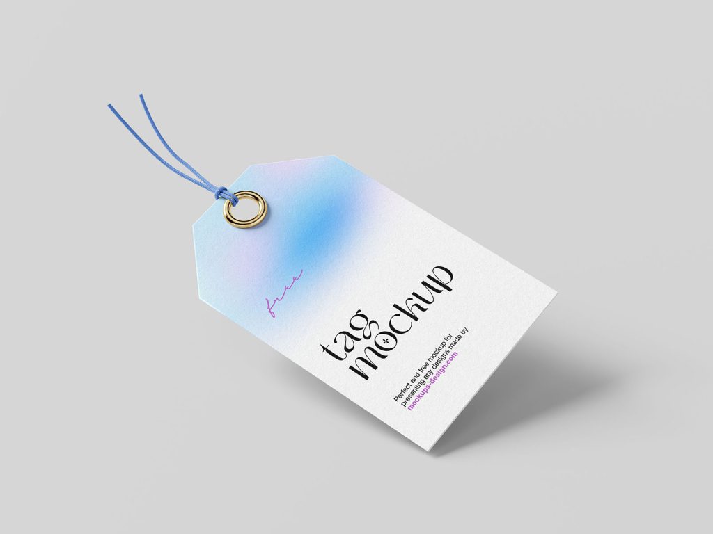 Clean label tag mockup - Mockups Design