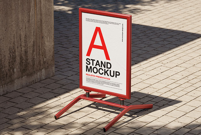 Outdoor A-stand mockup