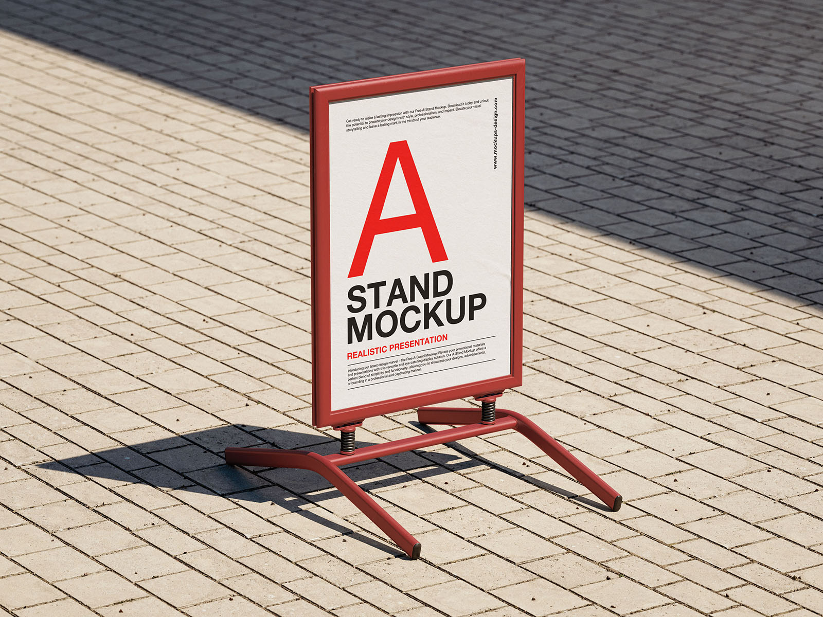 Outdoor A-stand mockup