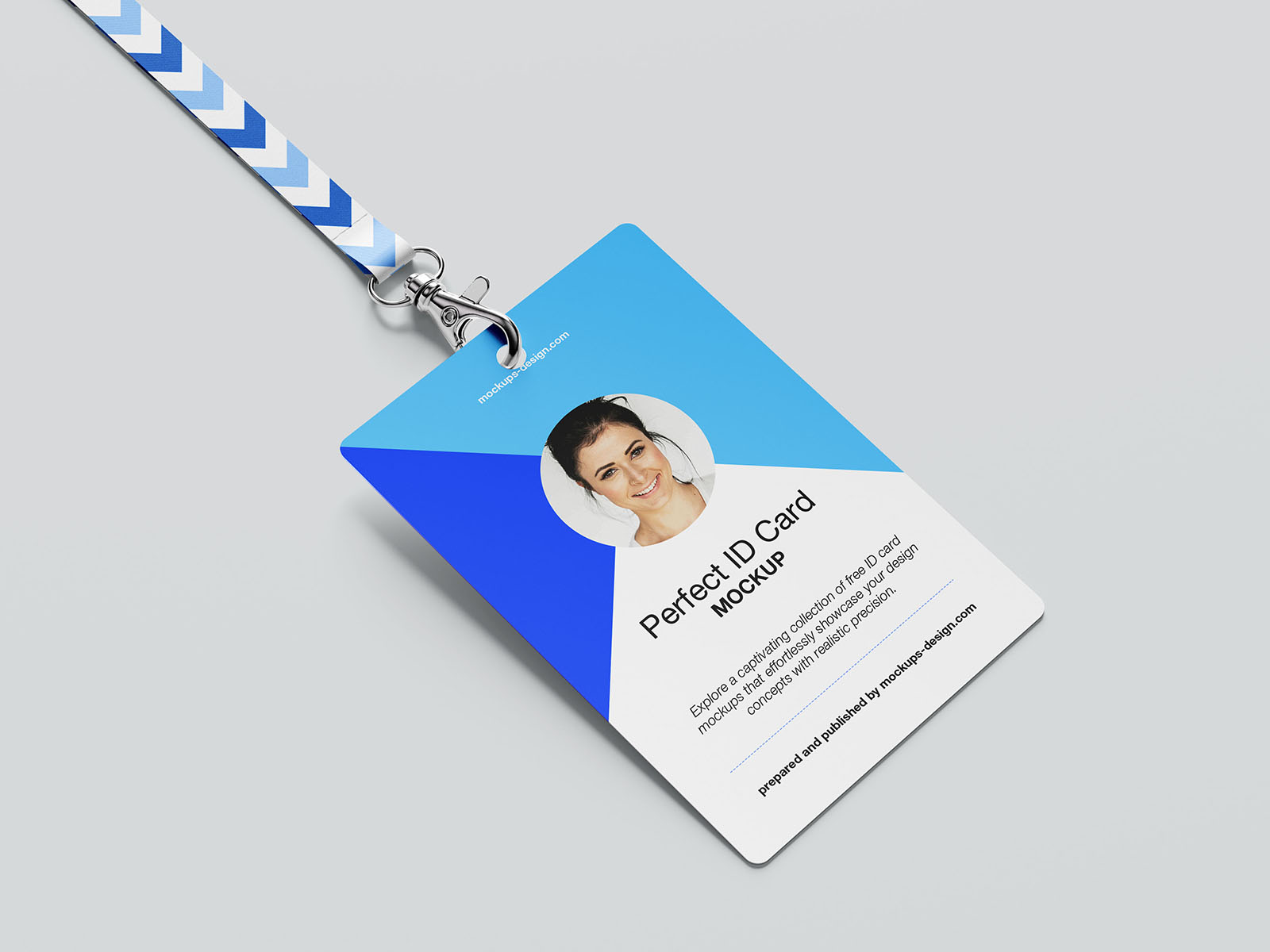 Simple plastic ID card mockup