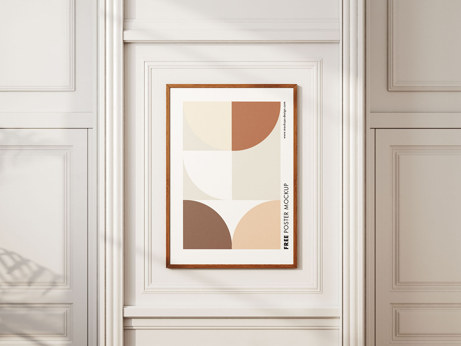 Poster on a decorative wall mockup