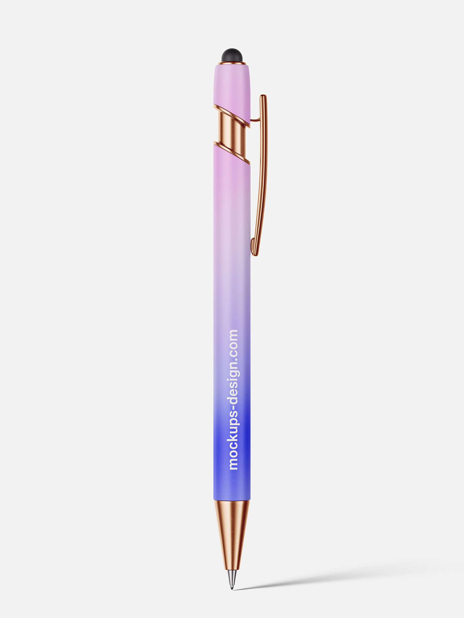 Ballpoint pen with stylus mockup