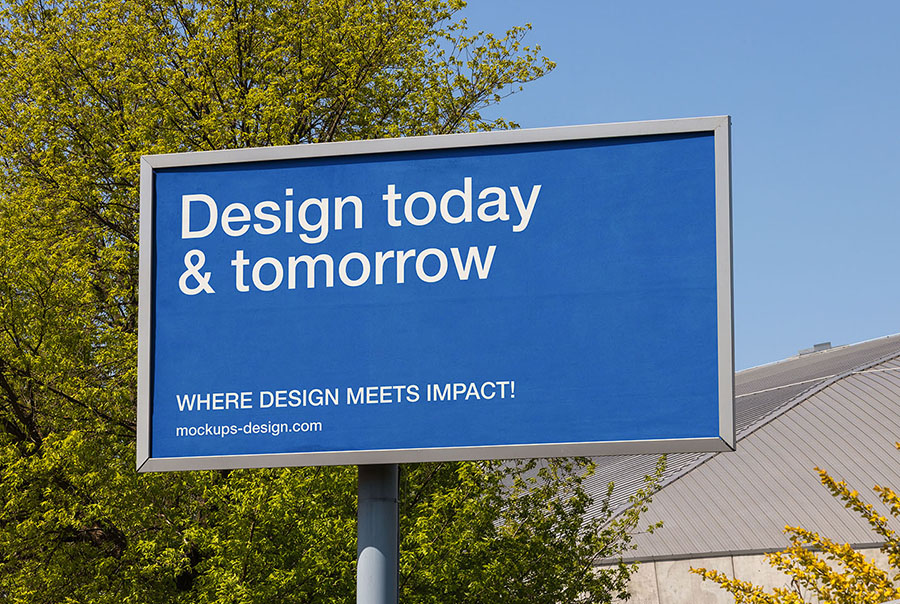 Simple sunny billboard mockup