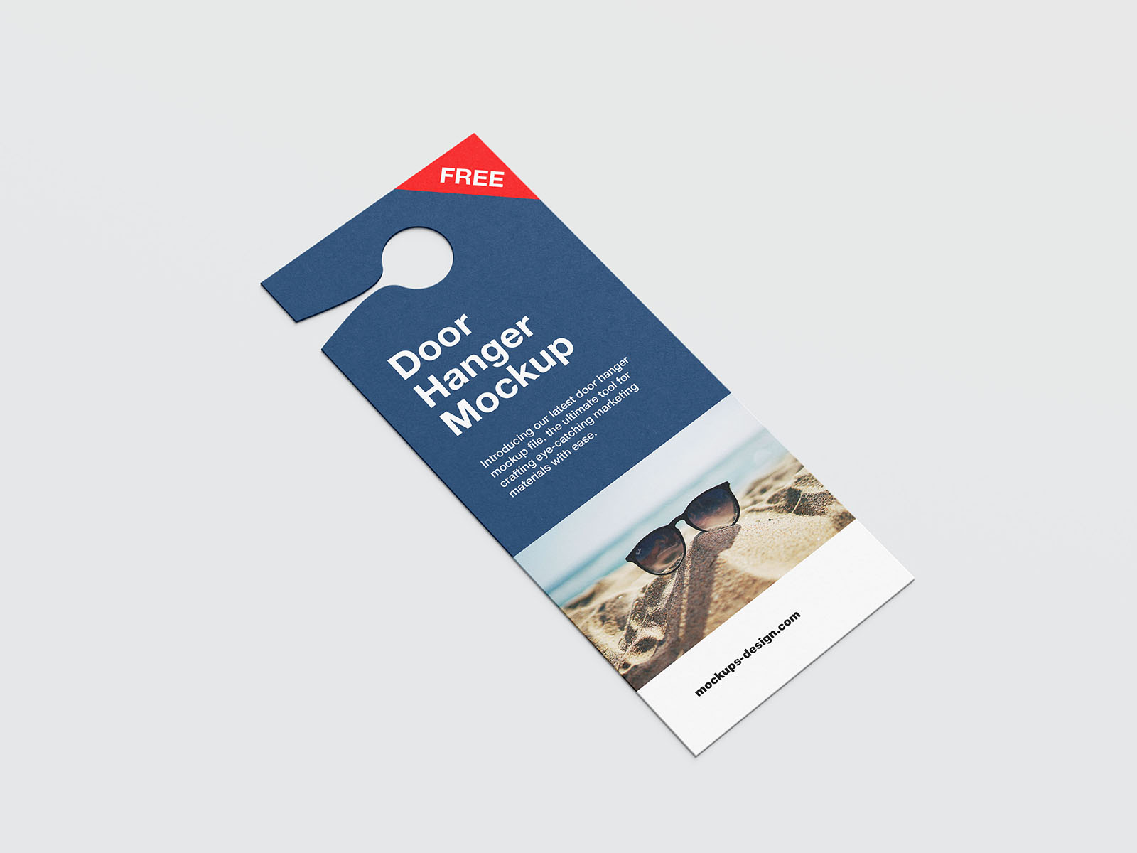 Rectangle door hanger mockup