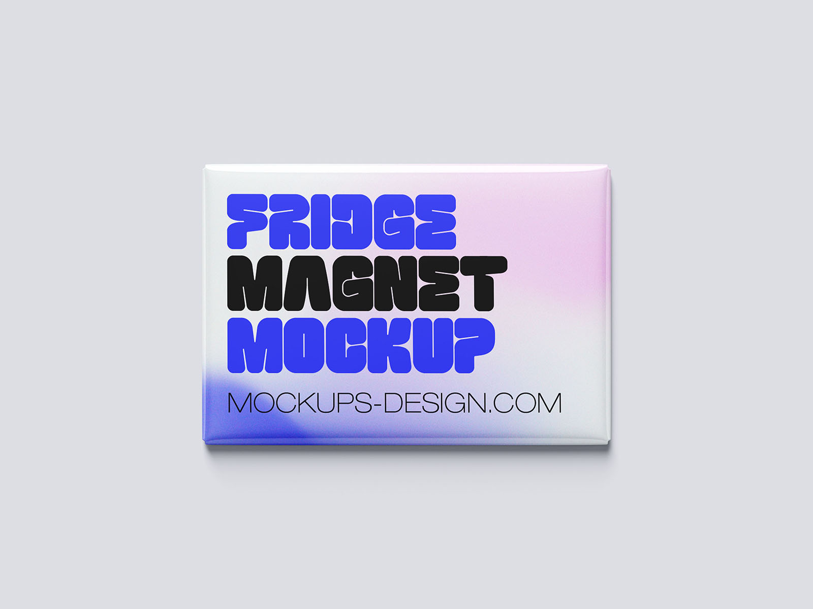 Rectangle fridge magnet mockup