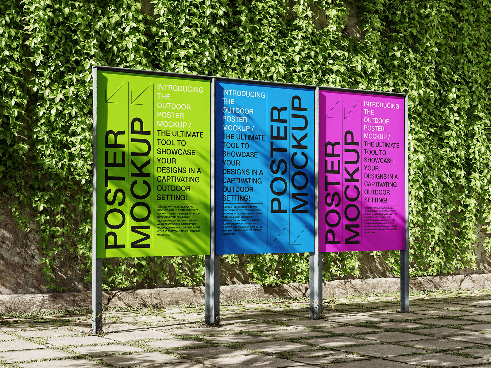 Outdoor posters mockup