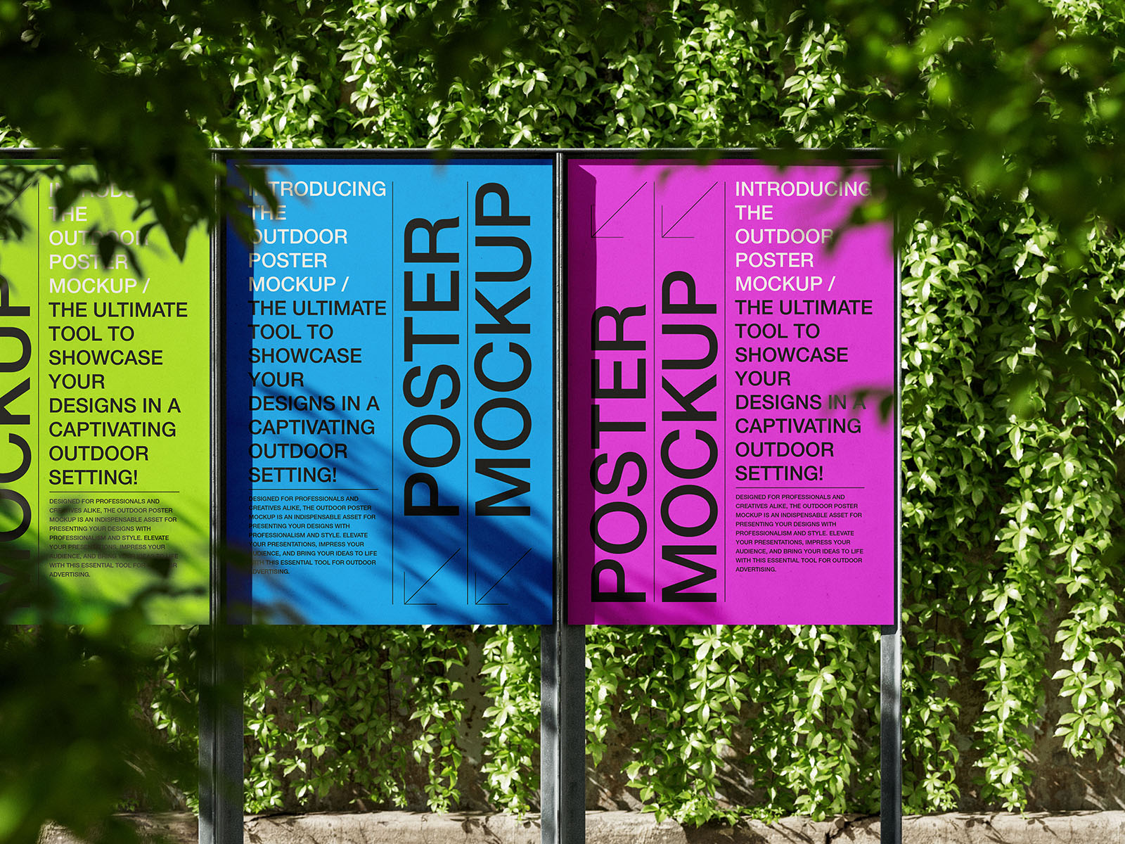 Outdoor posters mockup