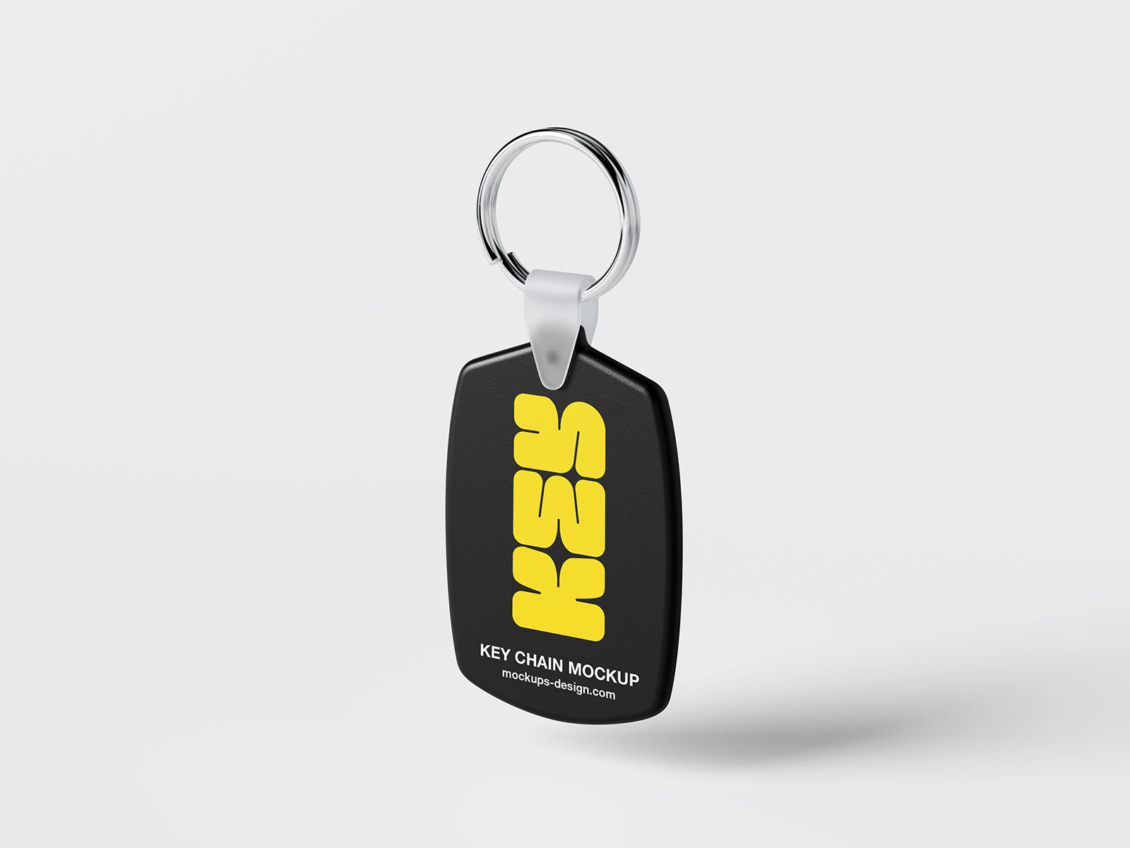 Plastic key chain mockup