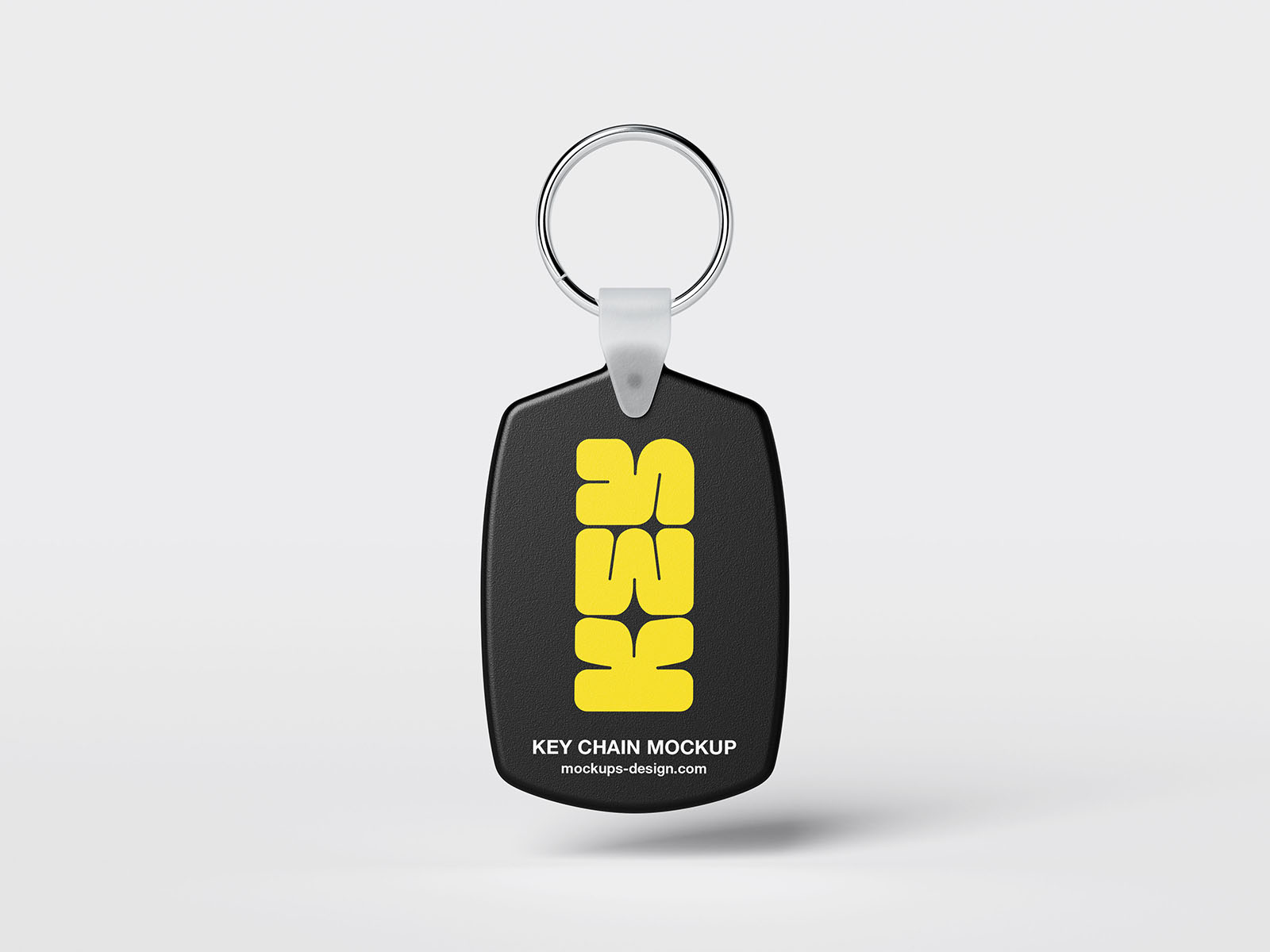 Plastic key chain mockup