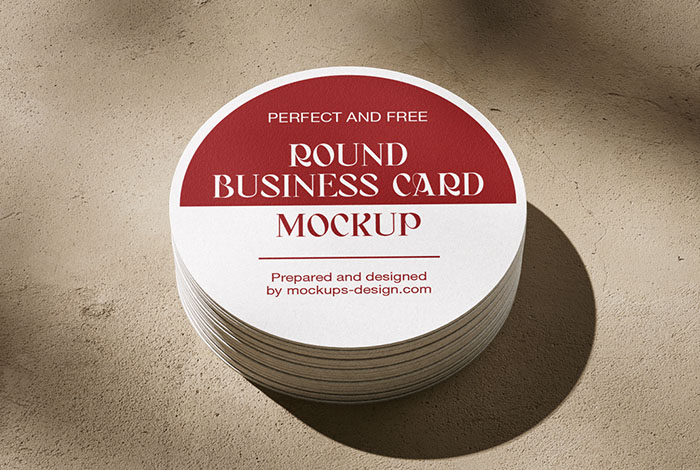 Circle business card mockup