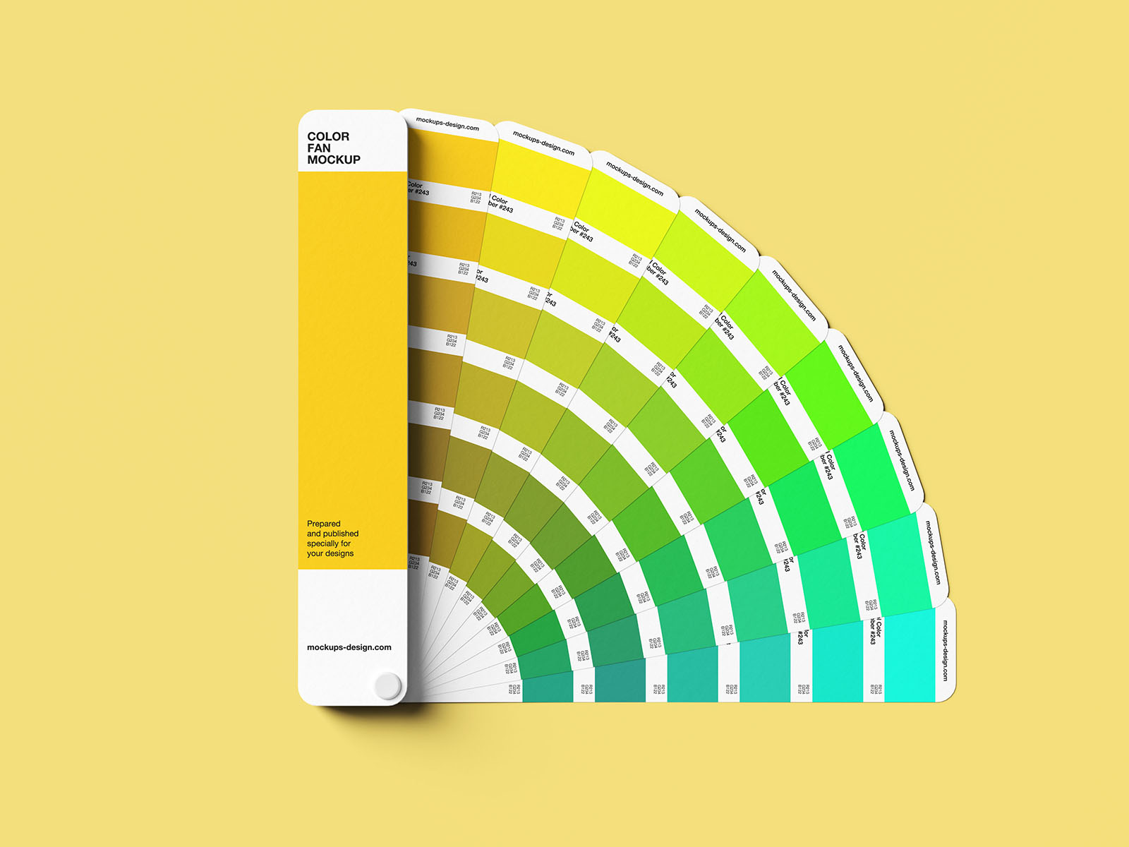 Color fan mockup