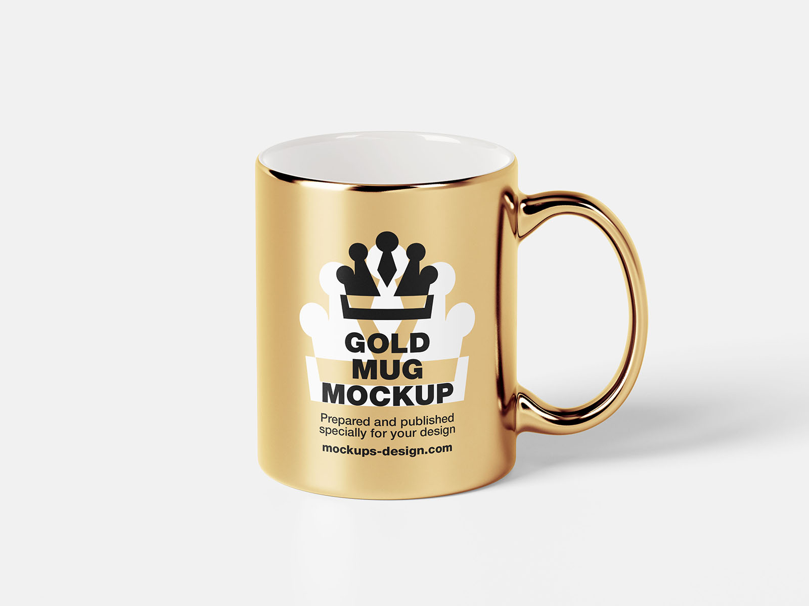 Gold mug mockup