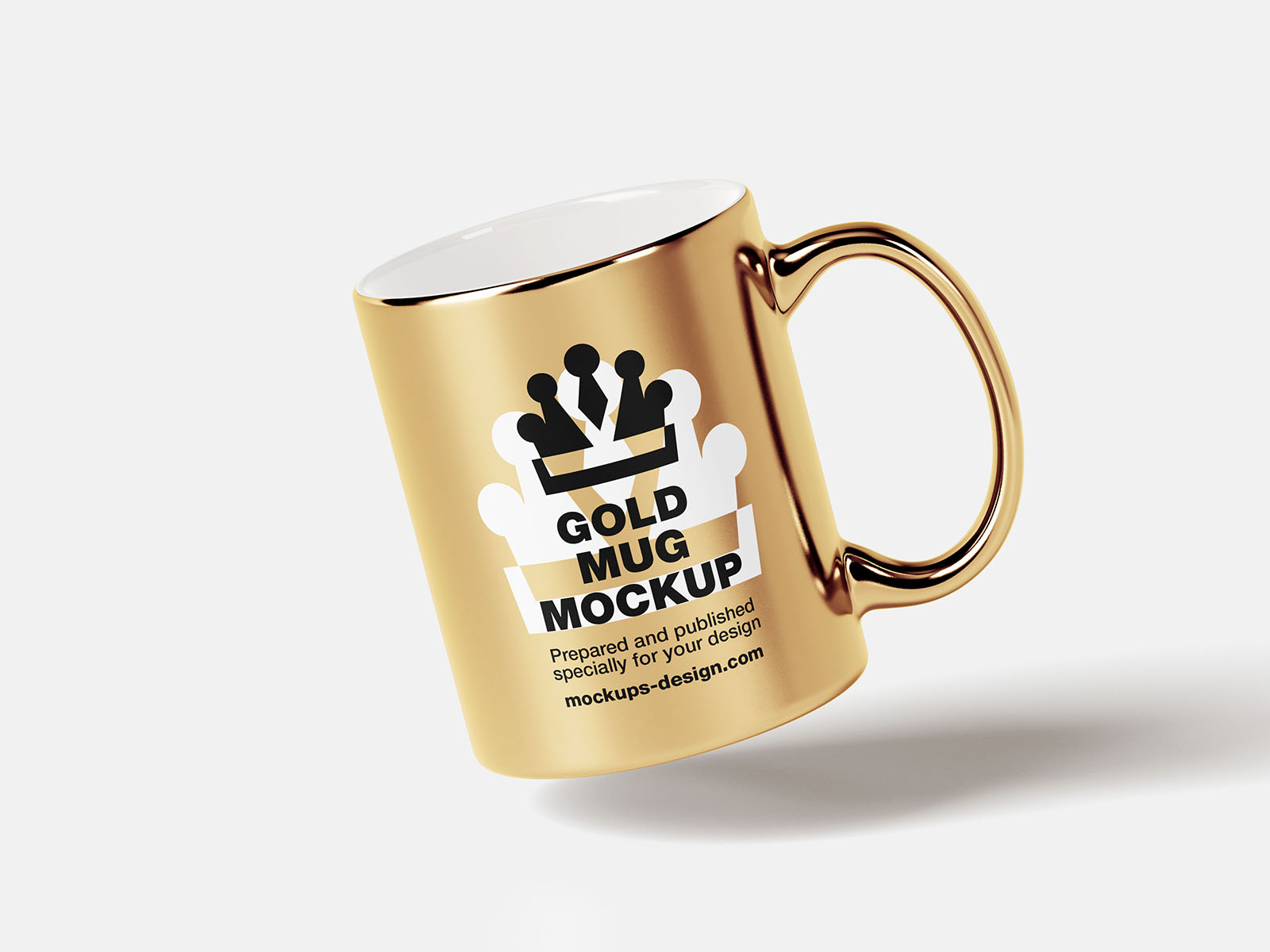 Gold mug mockup