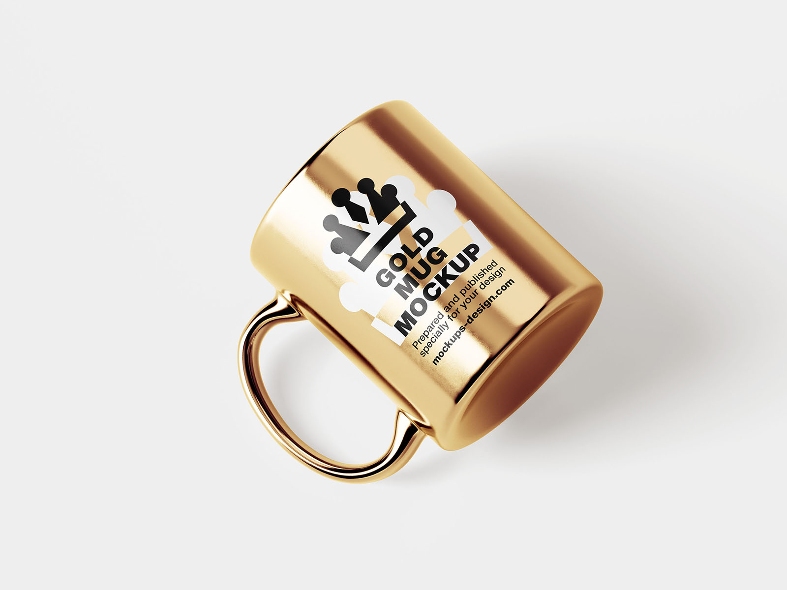 Gold mug mockup