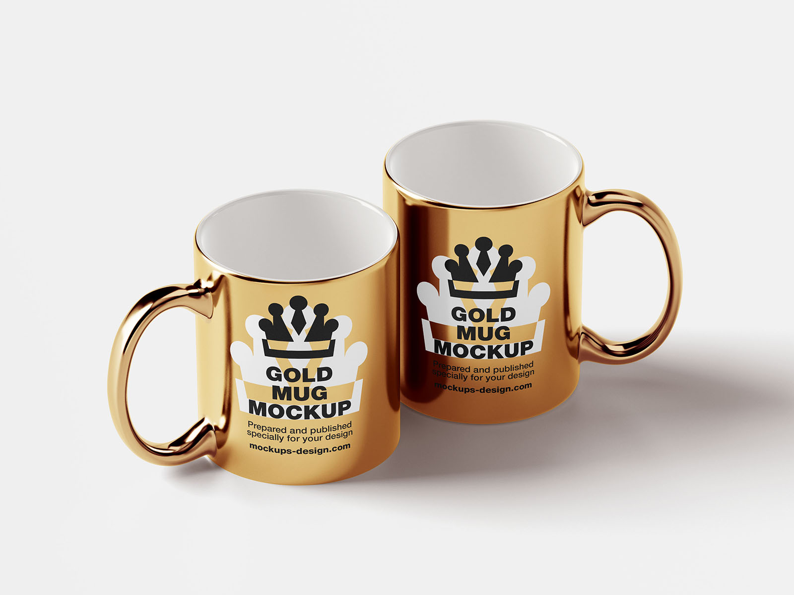 Gold mug mockup