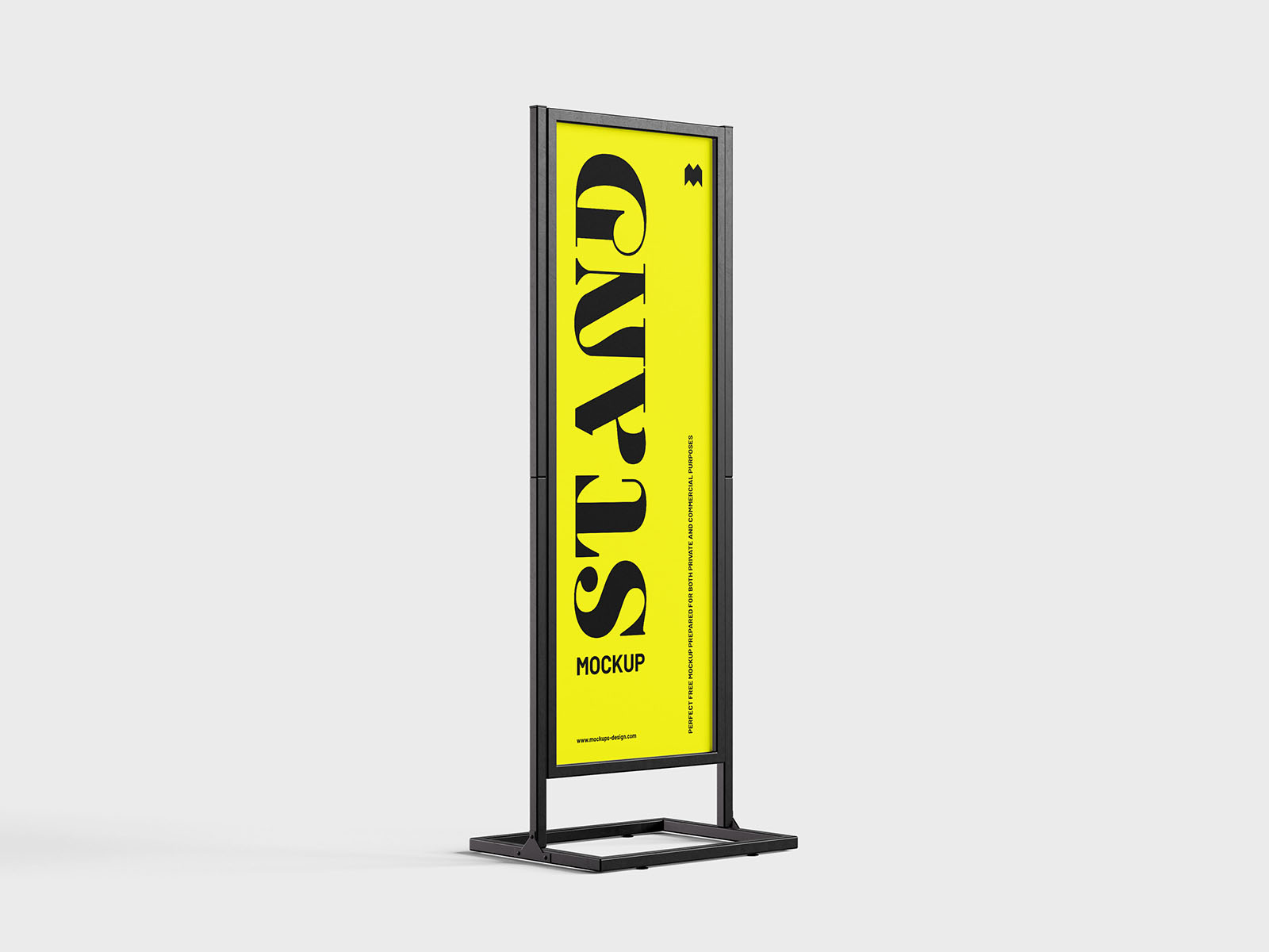 Long metal frame stand mockup