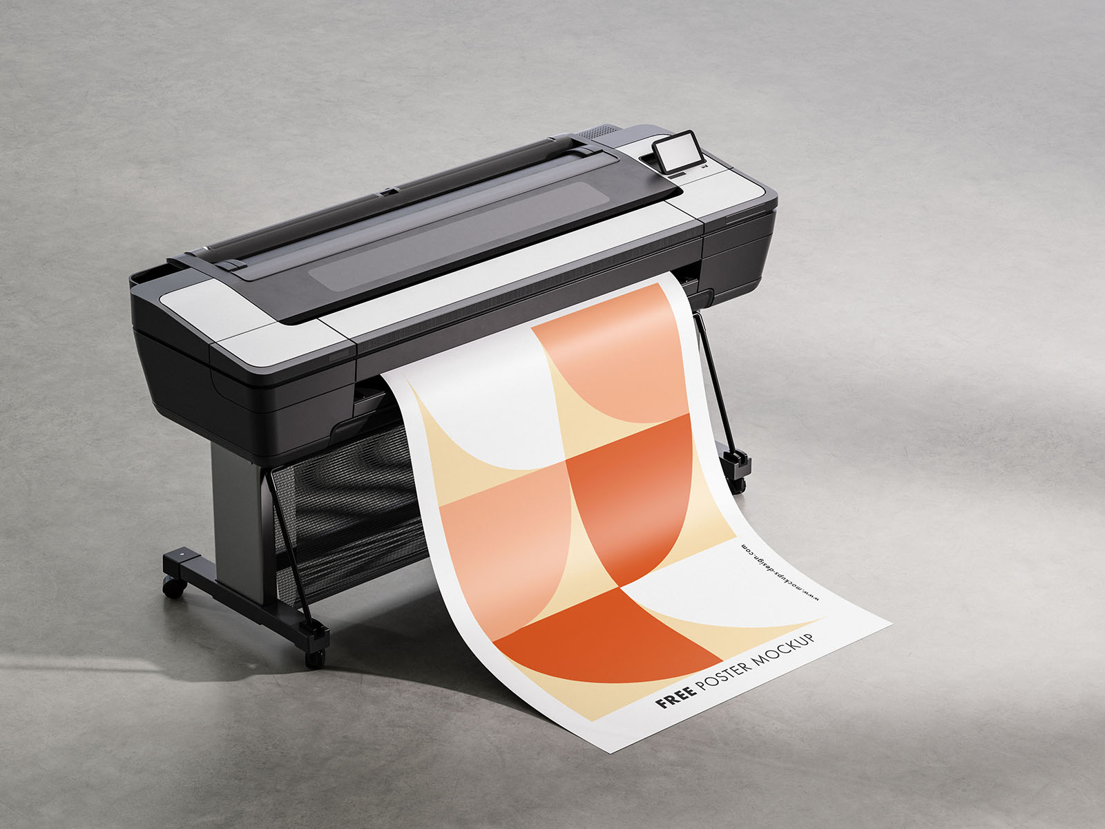 Printing poster mockup