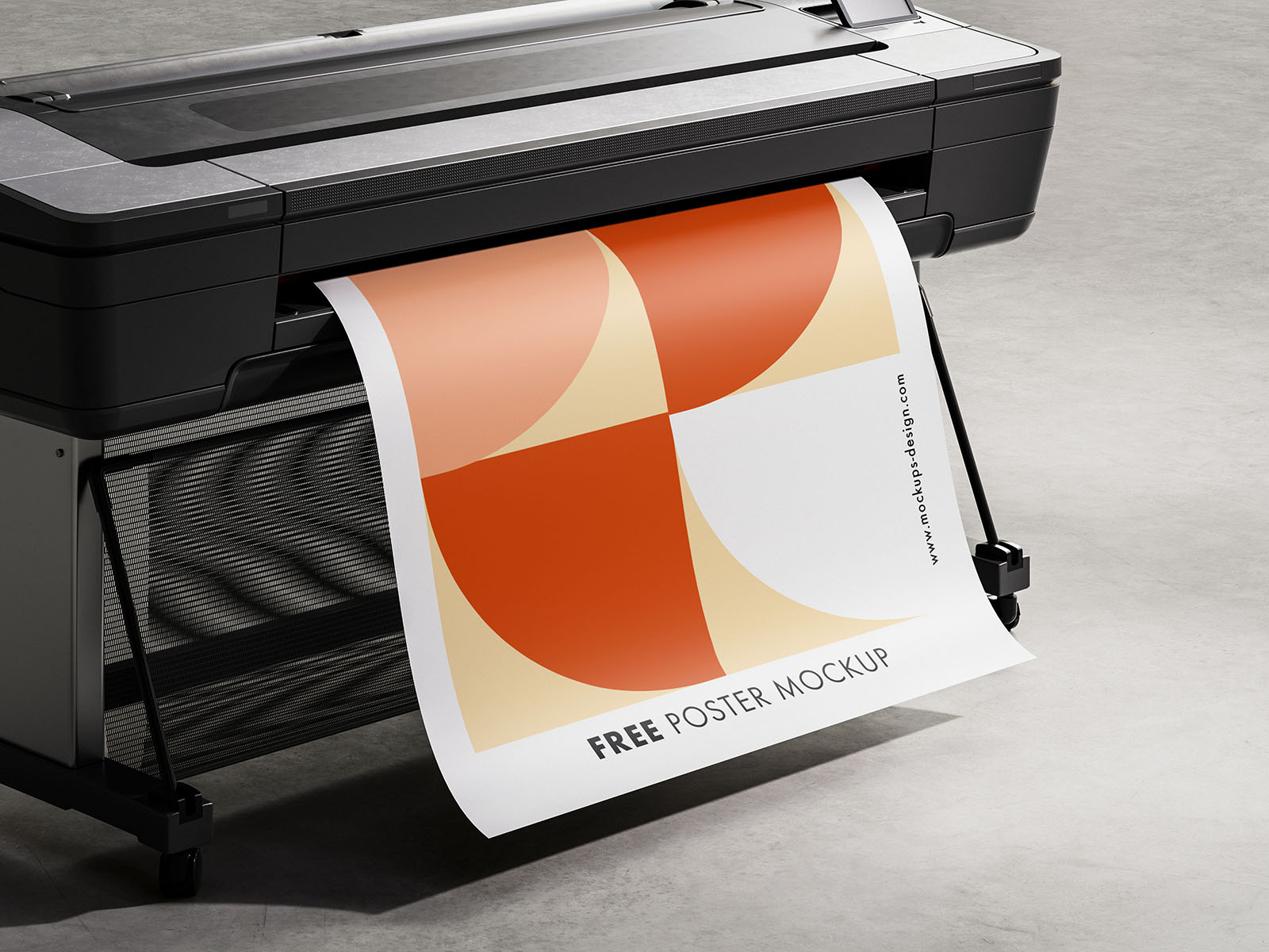 Printing poster mockup