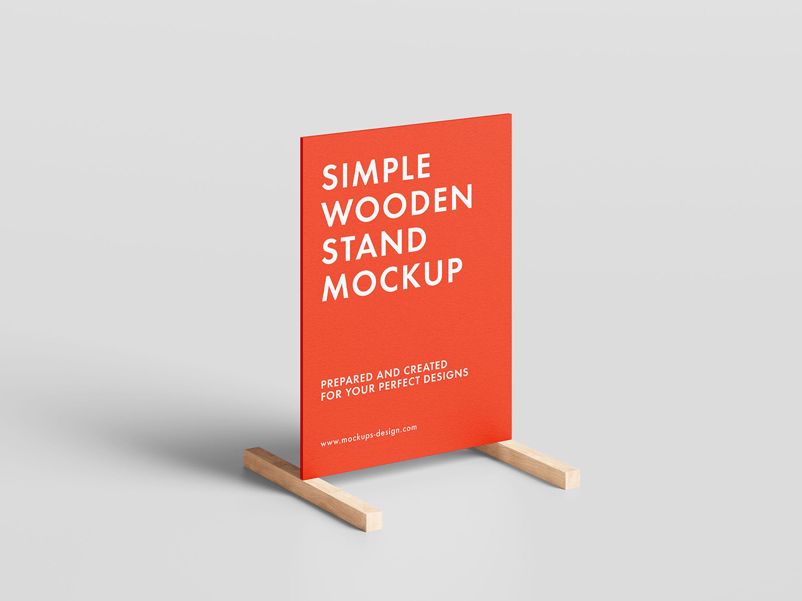 Simple wood stand mockup