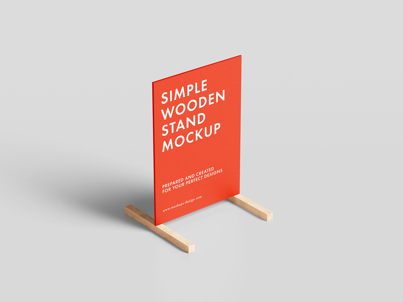 Simple wood stand mockup