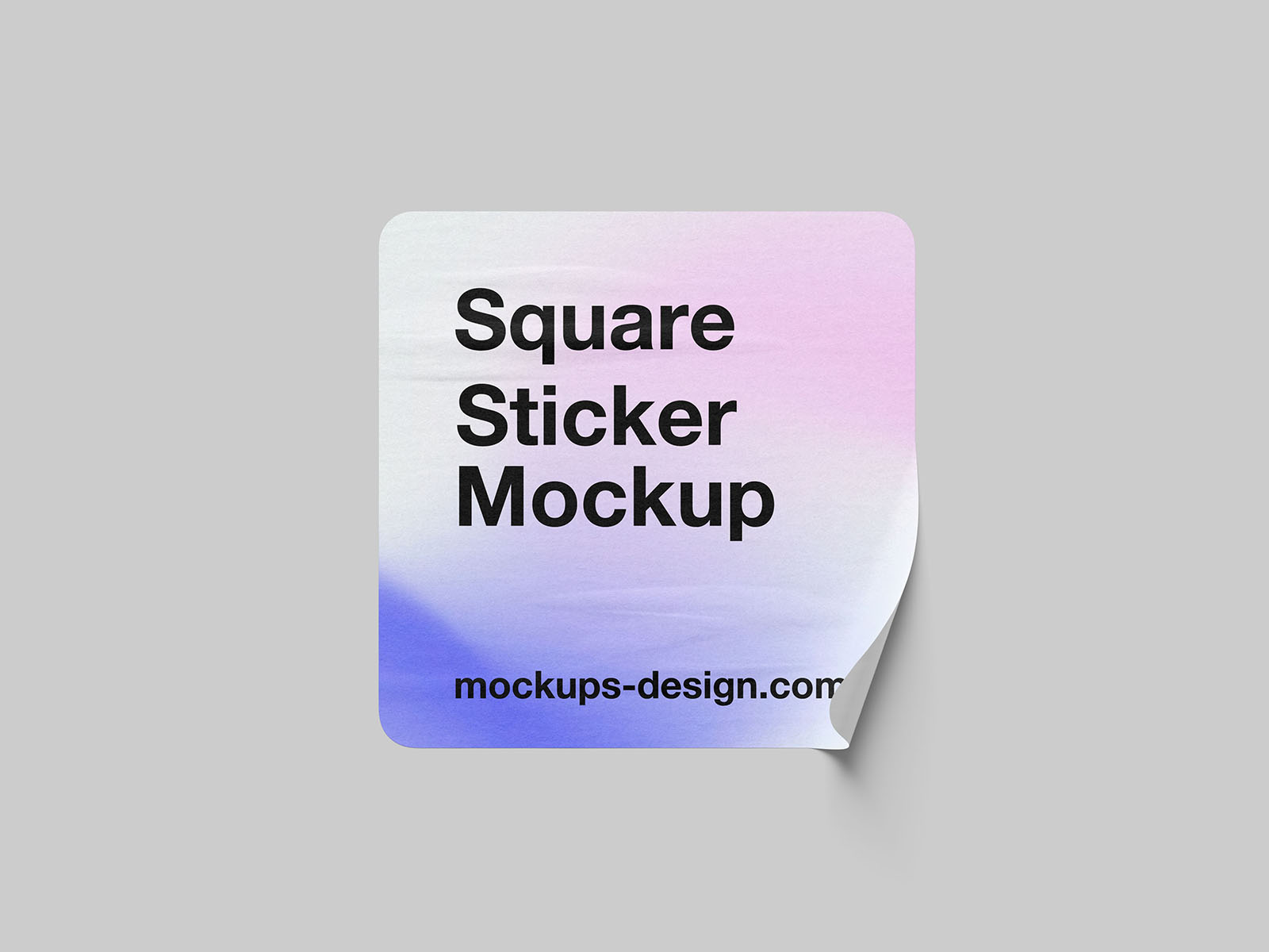 Sticker mockups collection - square