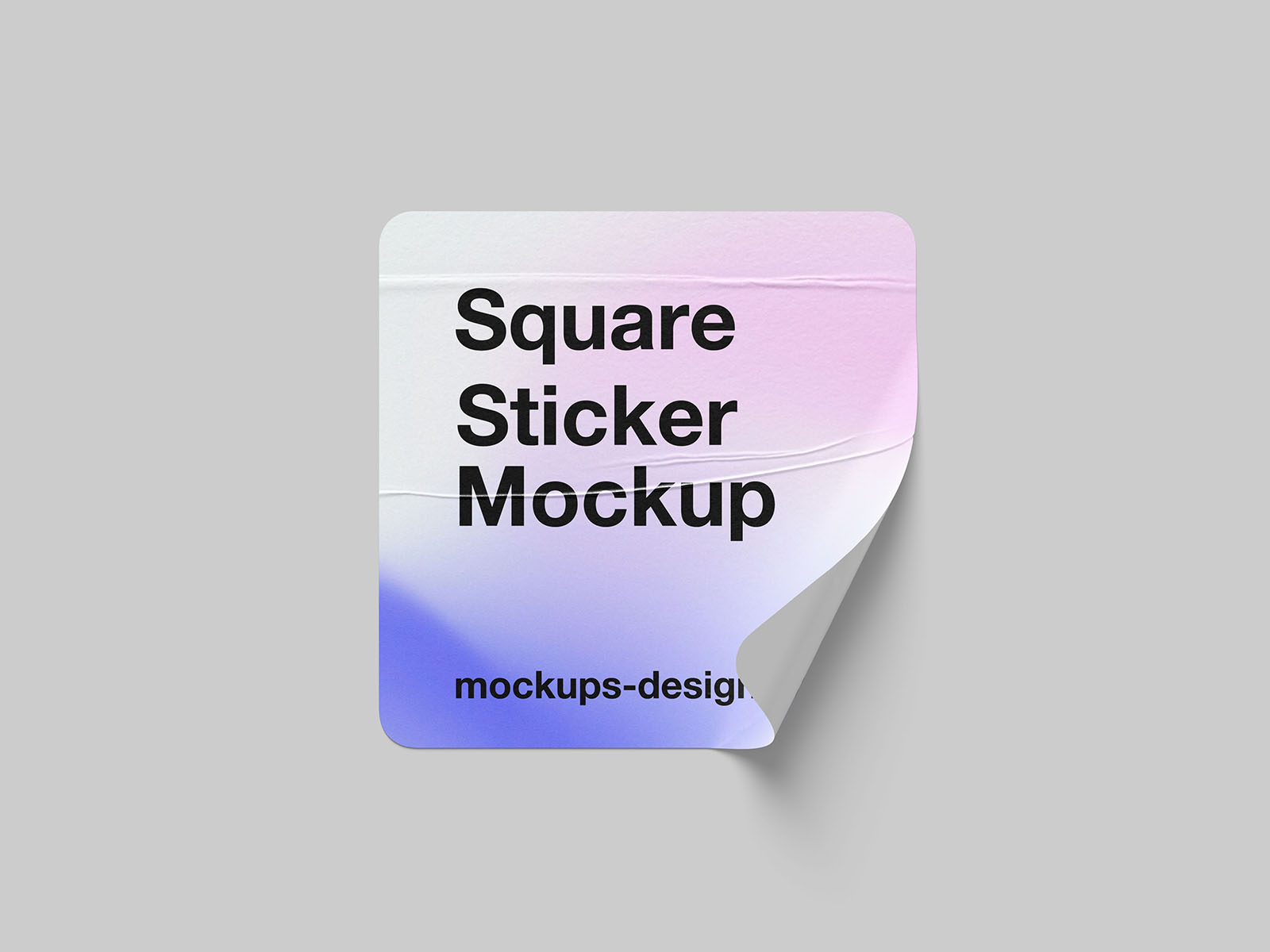 Sticker mockups collection - square