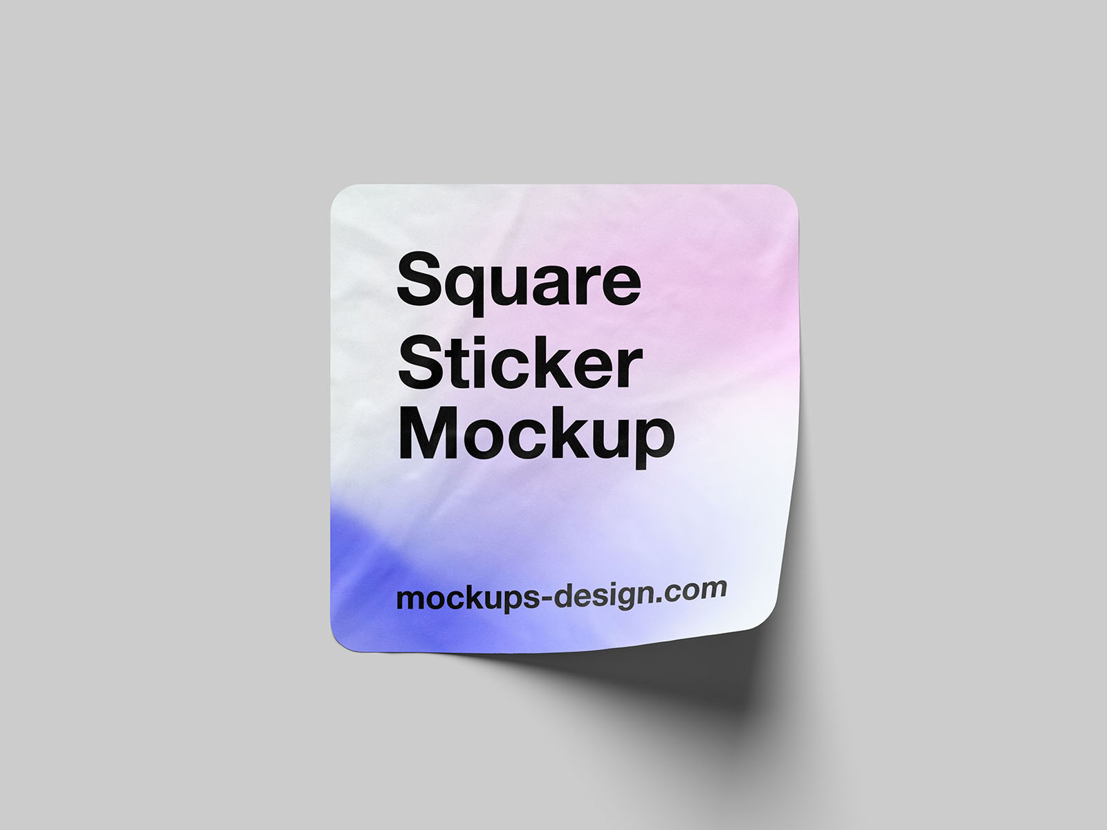 Sticker mockups collection - square