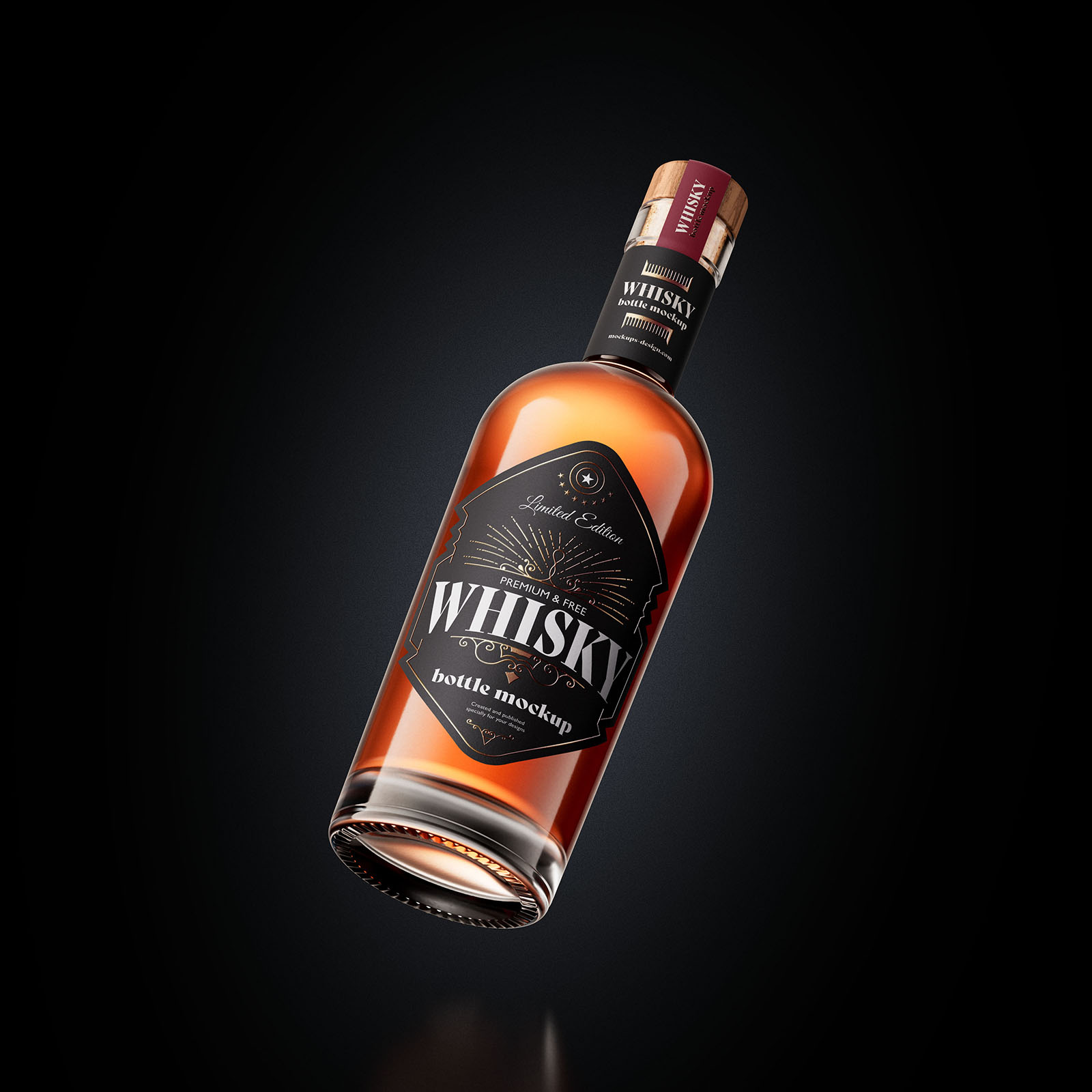 Whisky bottle mockup