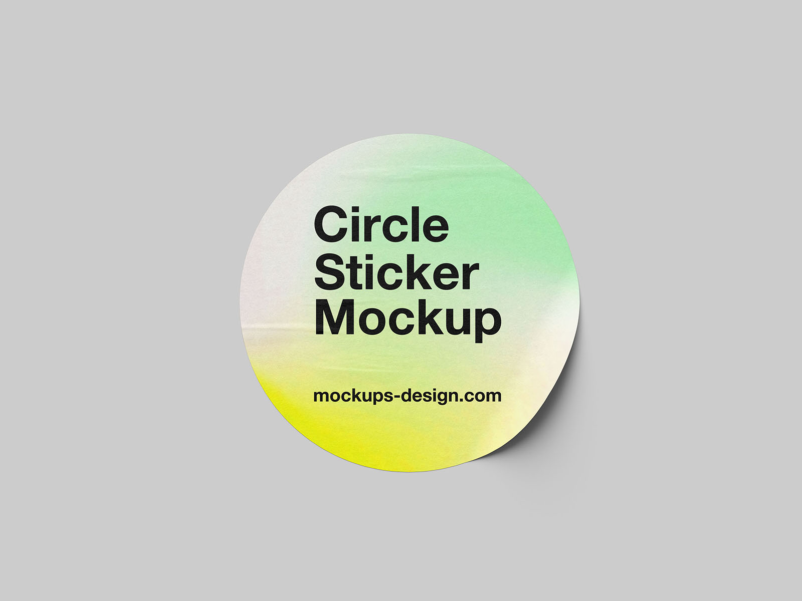 Sticker mockups collection - circle