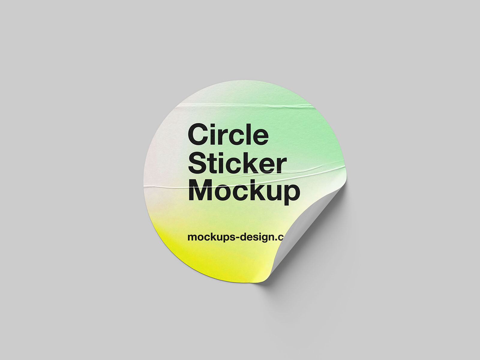 Sticker mockups collection - circle