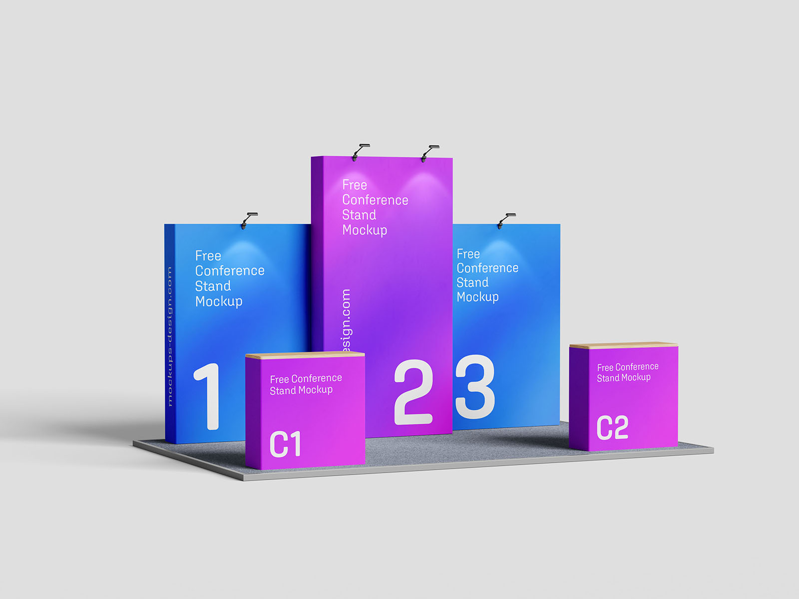 Conference display stand mockup