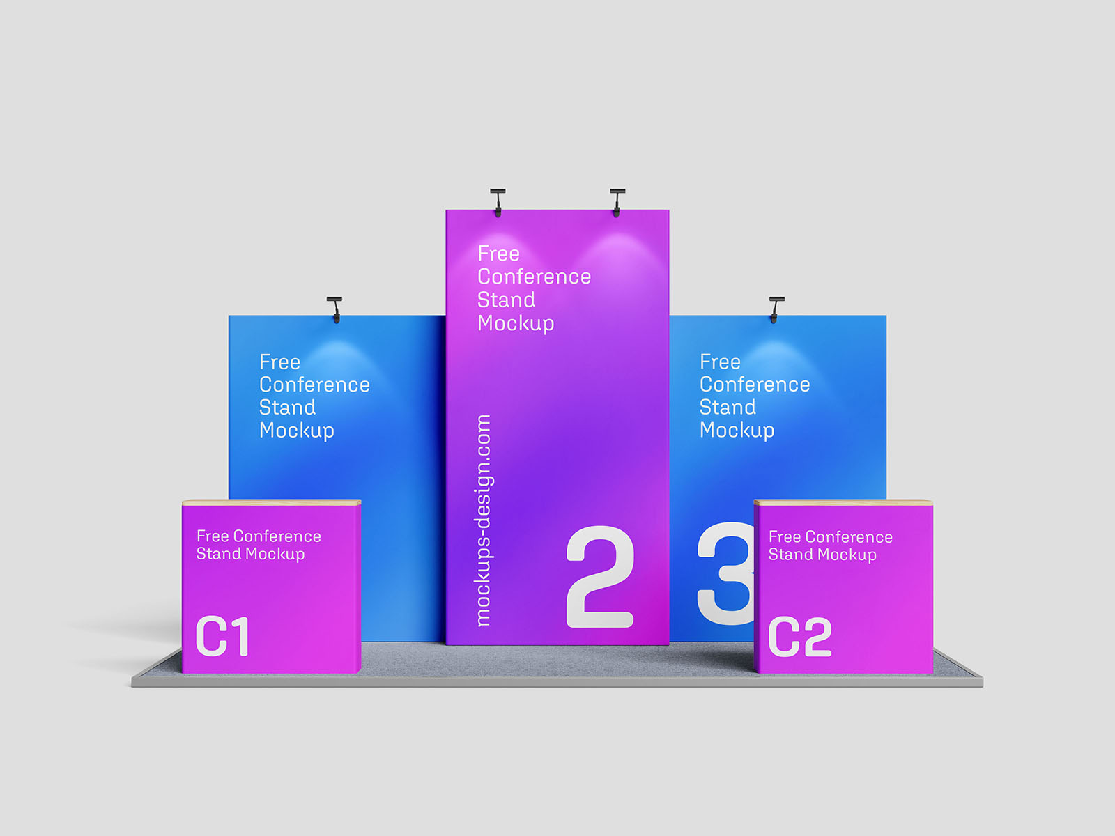 Conference display stand mockup