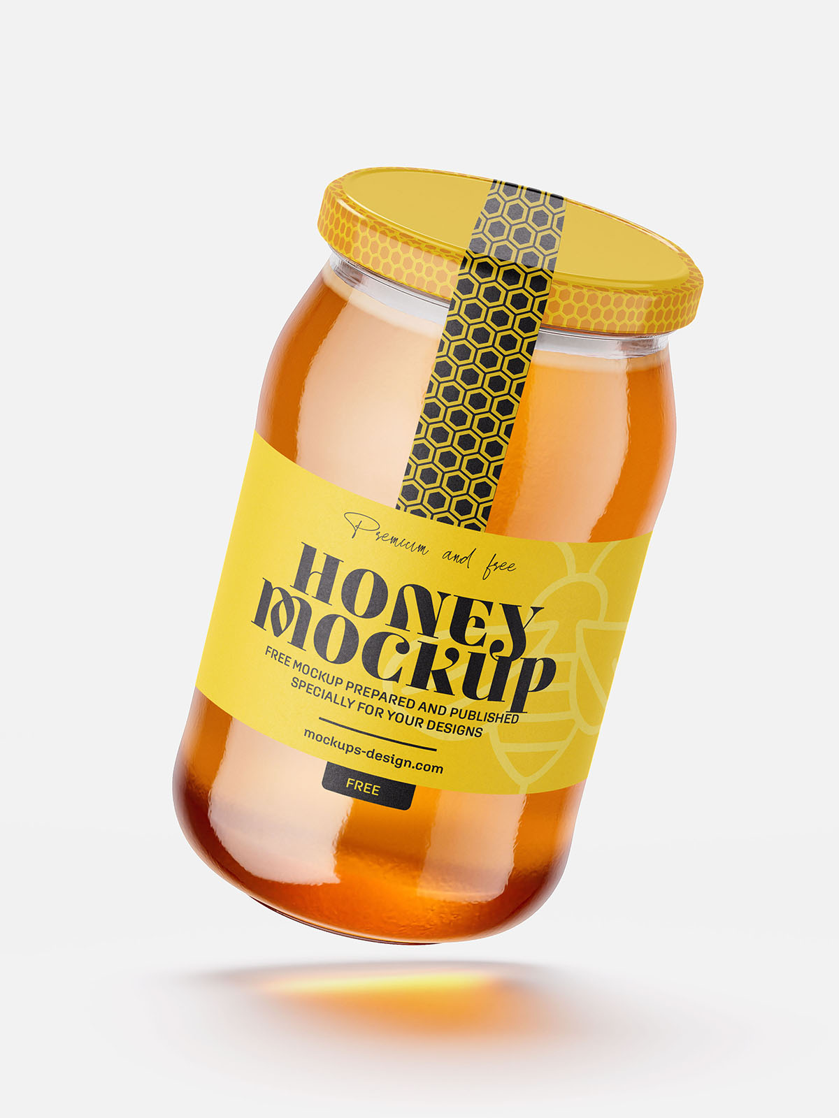 Large honey jar mockup