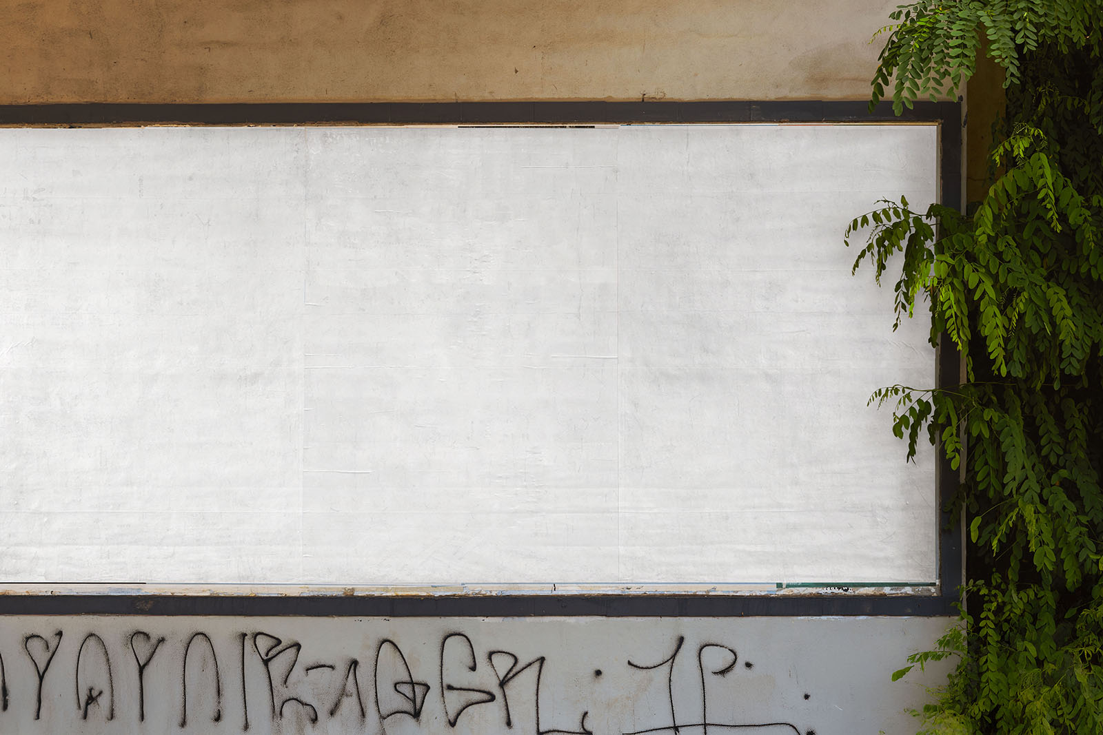 Three posters under the bridge mockup