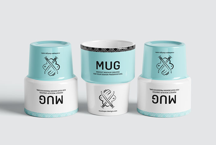 Retro mug mockup