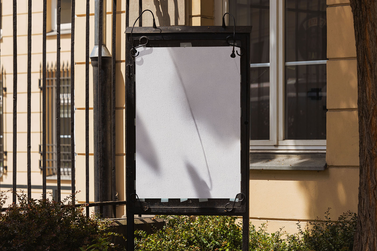 Poster in frame with shadow mockup