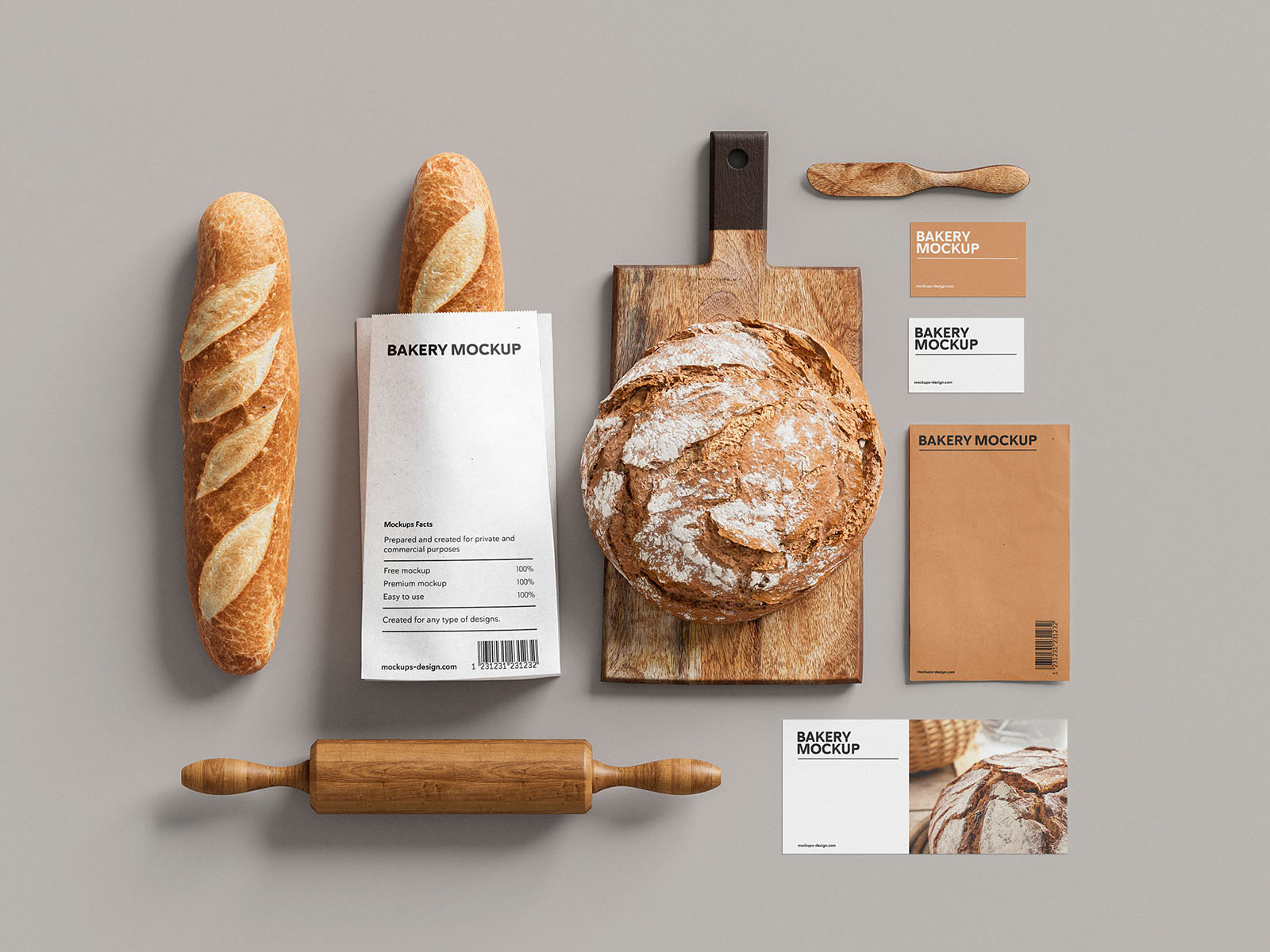 Bakery branding mockup