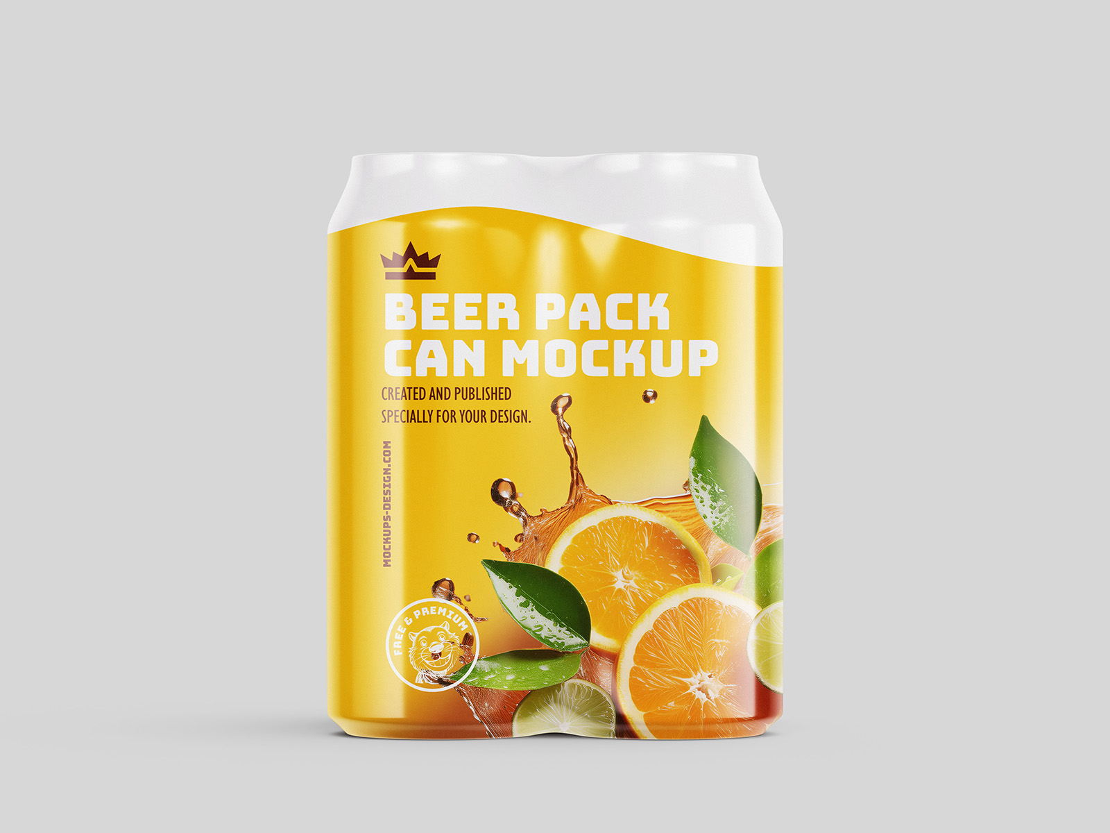 Beer foil 4-pack mockup