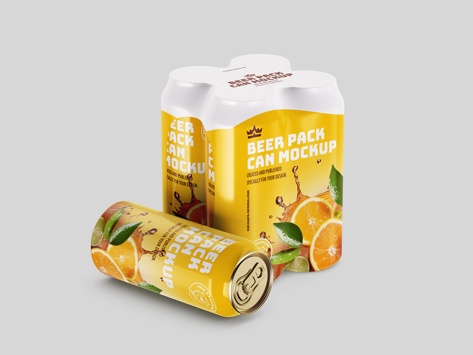 Beer foil 4-pack mockup